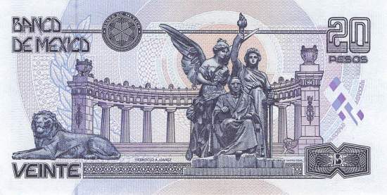 Mexiko p.106b AD 20 Pesos 1996